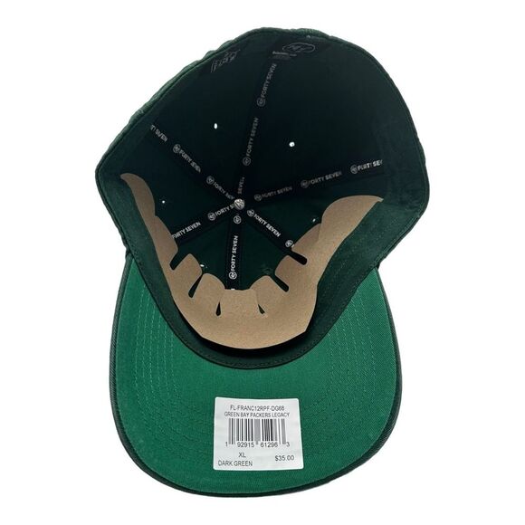 Green Bay Packers '47 Franchise Legacy Throwback Logo NFL Fitted Hat Cap Sz‎ XL - Picture 7 of 7